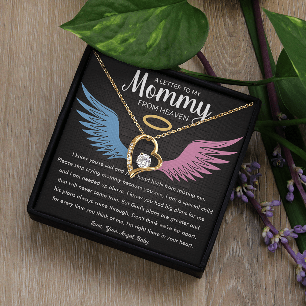 To My Mommy in Heaven-Forever Love Necklace-Memorial Necklace