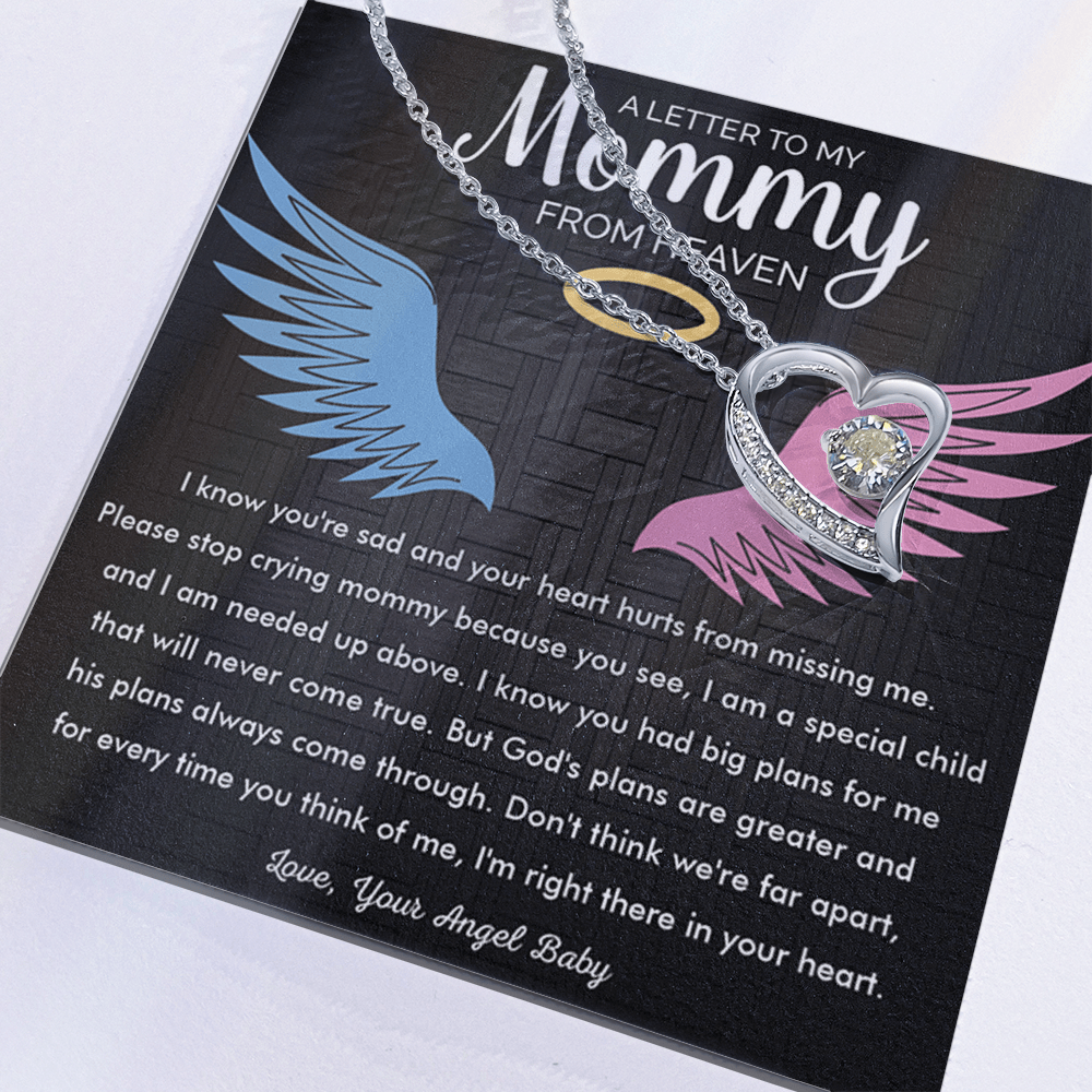 To My Mommy in Heaven-Forever Love Necklace-Memorial Necklace