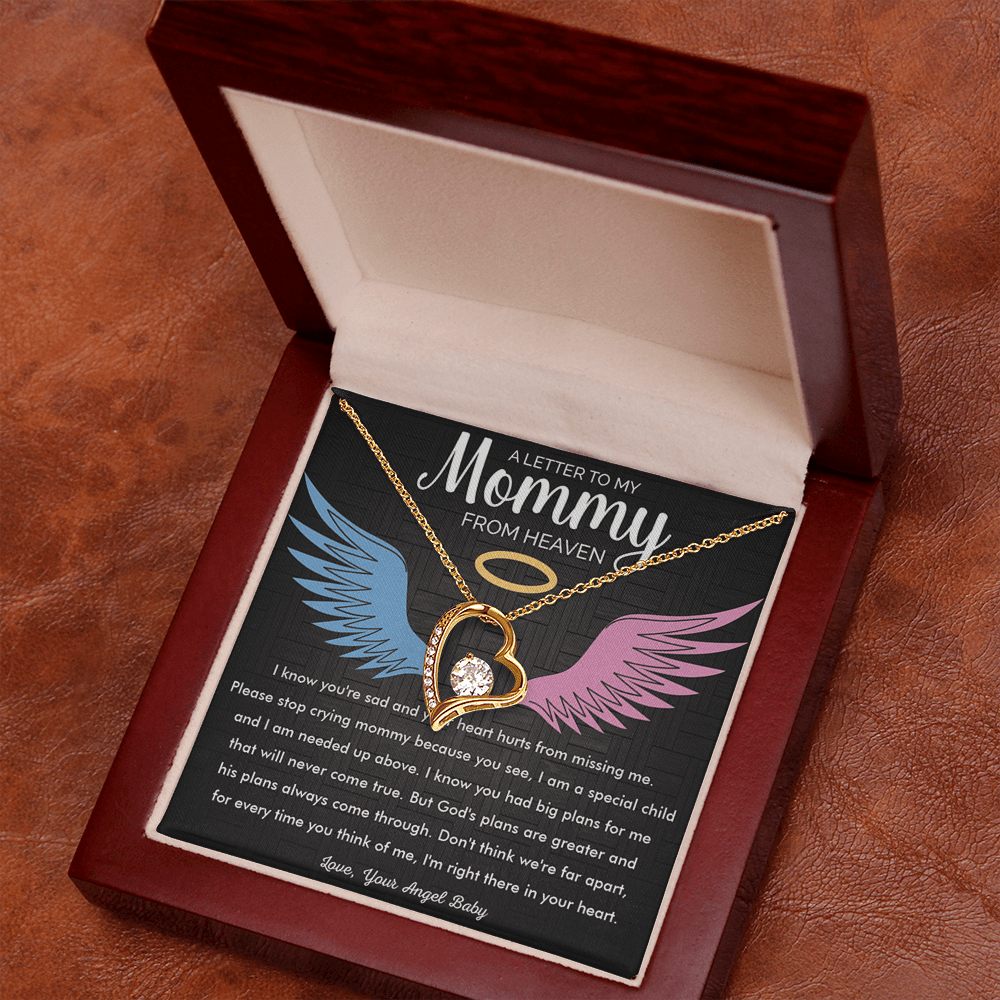 To My Mommy in Heaven-Forever Love Necklace-Memorial Necklace