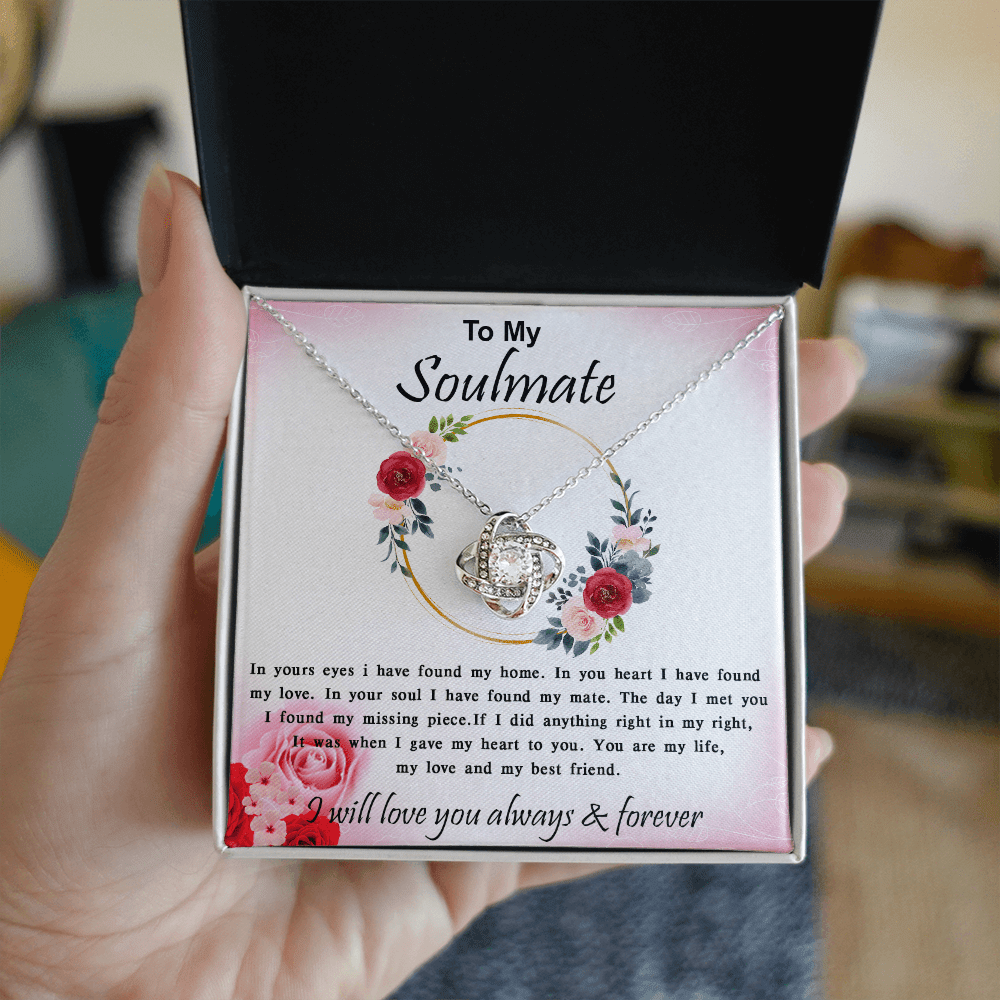 To My Soulmate-Love Knot Necklace-My Home, My Love