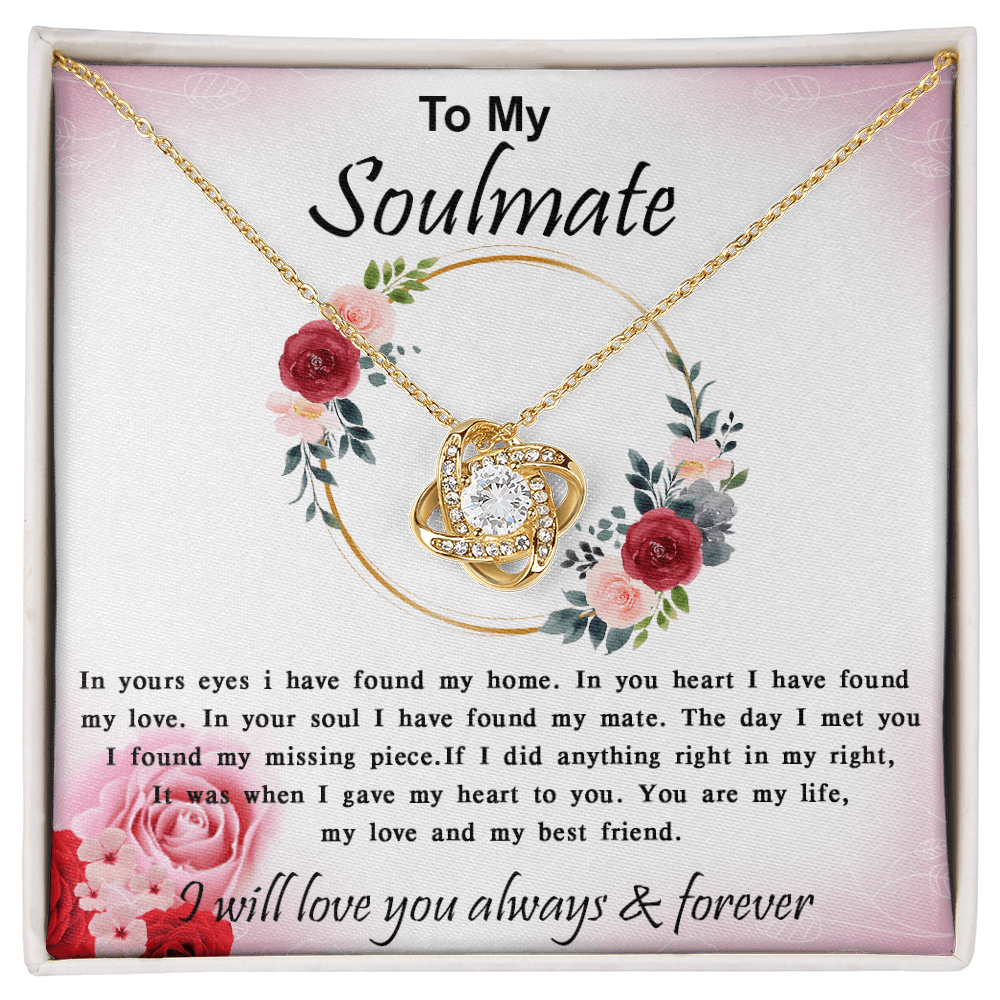 To My Soulmate-Love Knot Necklace-My Home, My Love