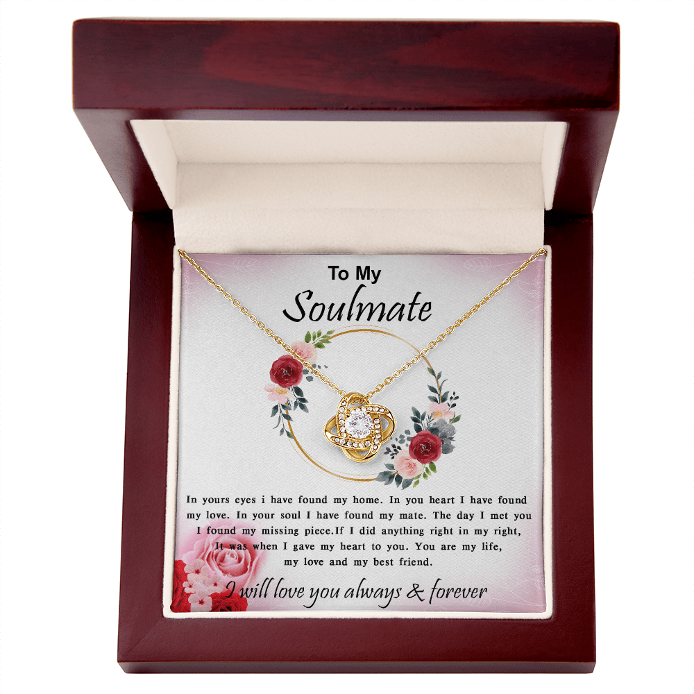 To My Soulmate-Love Knot Necklace-My Home, My Love