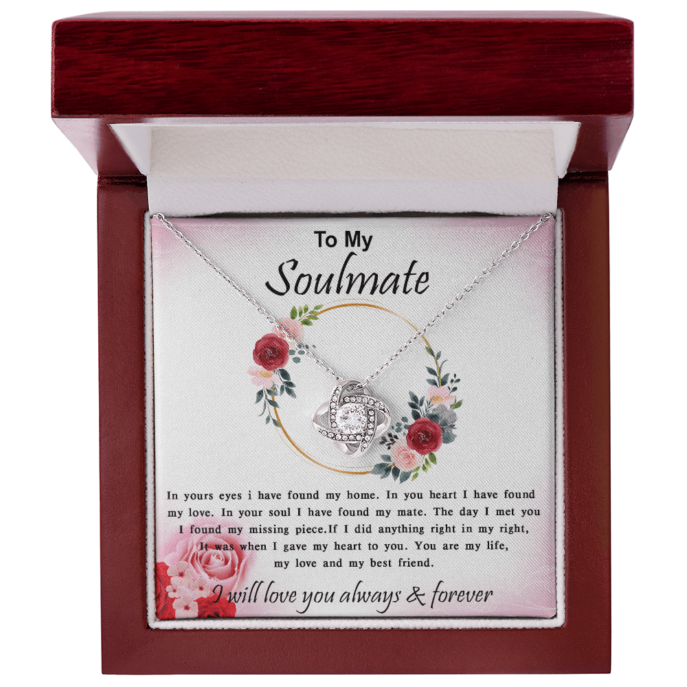To My Soulmate-Love Knot Necklace-My Home, My Love