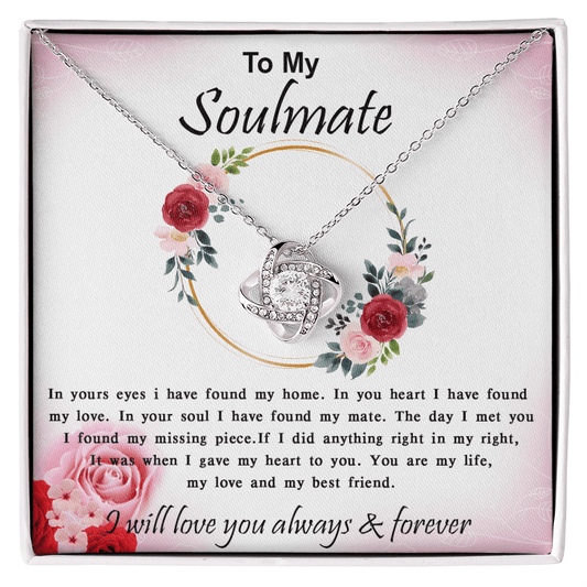 To My Soulmate-Love Knot Necklace-My Home, My Love