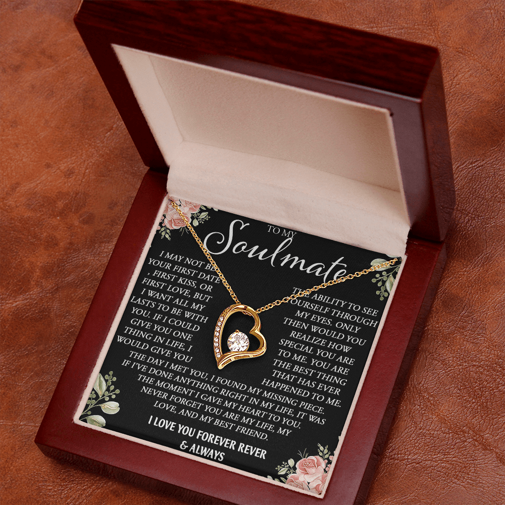 To My Soulmate Necklace - Forever Love Neacklace - "My Missing Piece" Gift