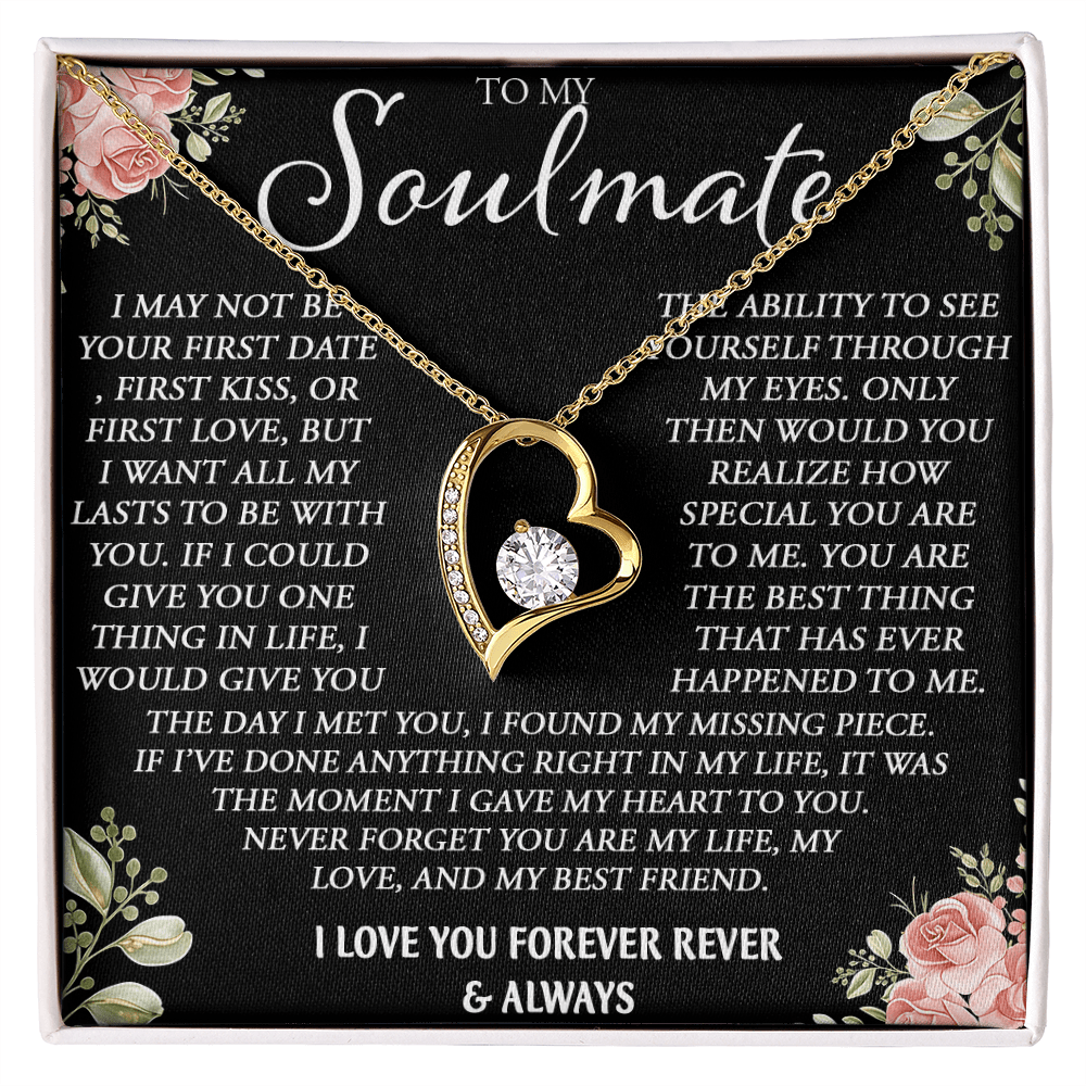 To My Soulmate Necklace - Forever Love Neacklace - "My Missing Piece" Gift