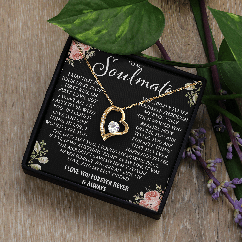 To My Soulmate Necklace - Forever Love Neacklace - "My Missing Piece" Gift
