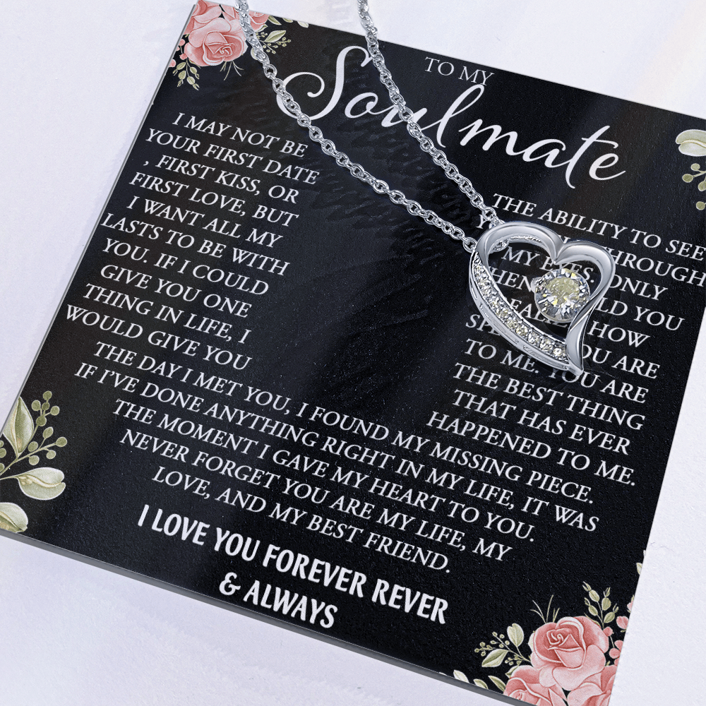 To My Soulmate Necklace - Forever Love Neacklace - "My Missing Piece" Gift