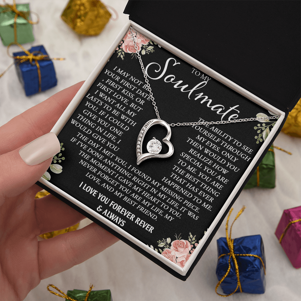 To My Soulmate Necklace - Forever Love Neacklace - "My Missing Piece" Gift