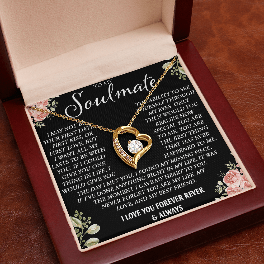 To My Soulmate Necklace - Forever Love Neacklace - "My Missing Piece" Gift