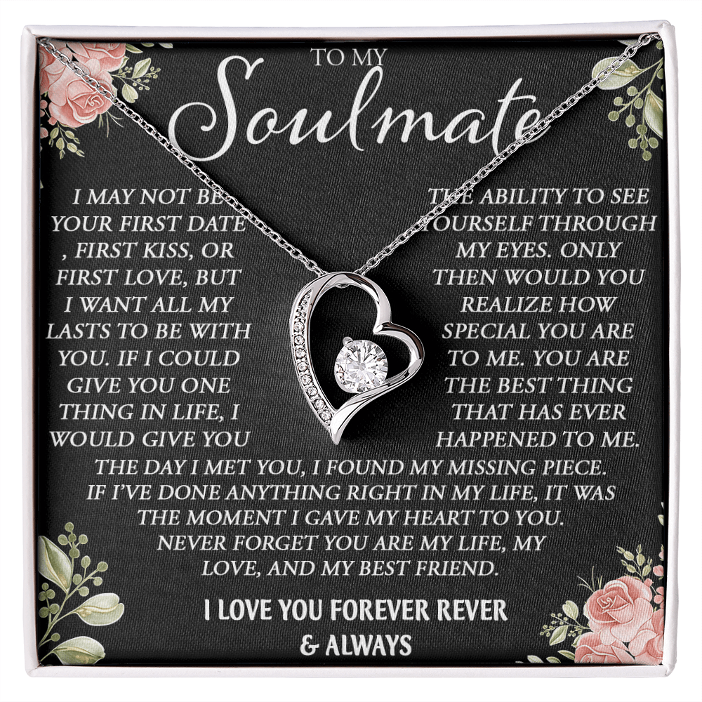 To My Soulmate Necklace - Forever Love Neacklace - "My Missing Piece" Gift