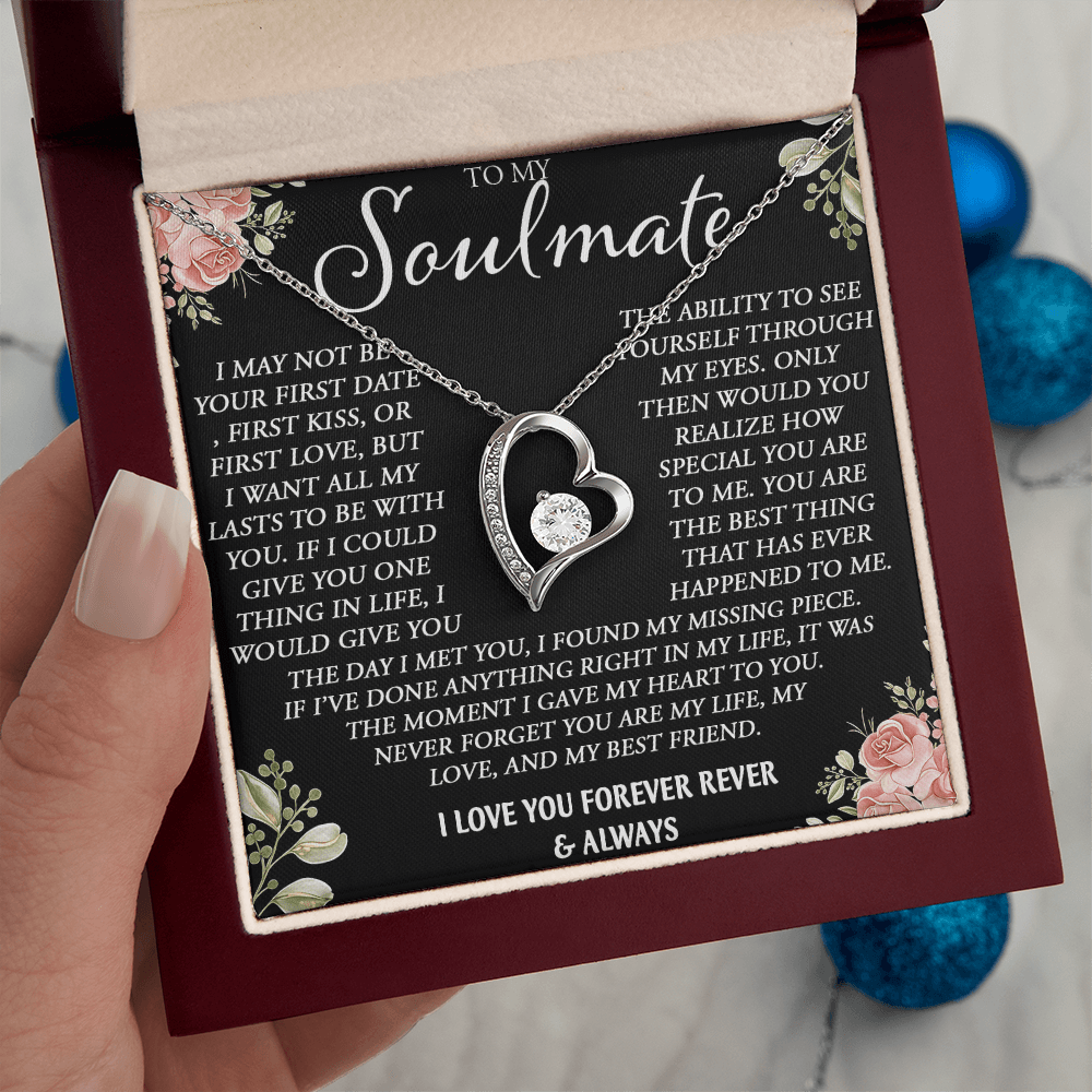To My Soulmate Necklace - Forever Love Neacklace - "My Missing Piece" Gift