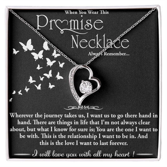 To my Wife - Forever love  Necklace -Hand in Hand