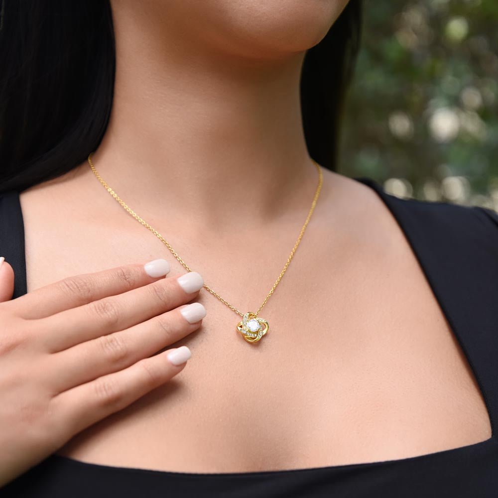 To My Wife Gift - "You Are The Best Thing"- Love Knot Necklace