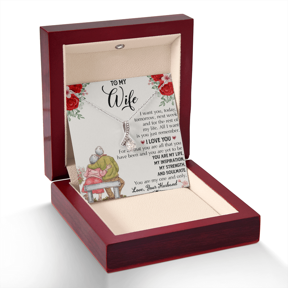 To My Wife "Growing Old Together" Gift- Alluring Beauty Necklace