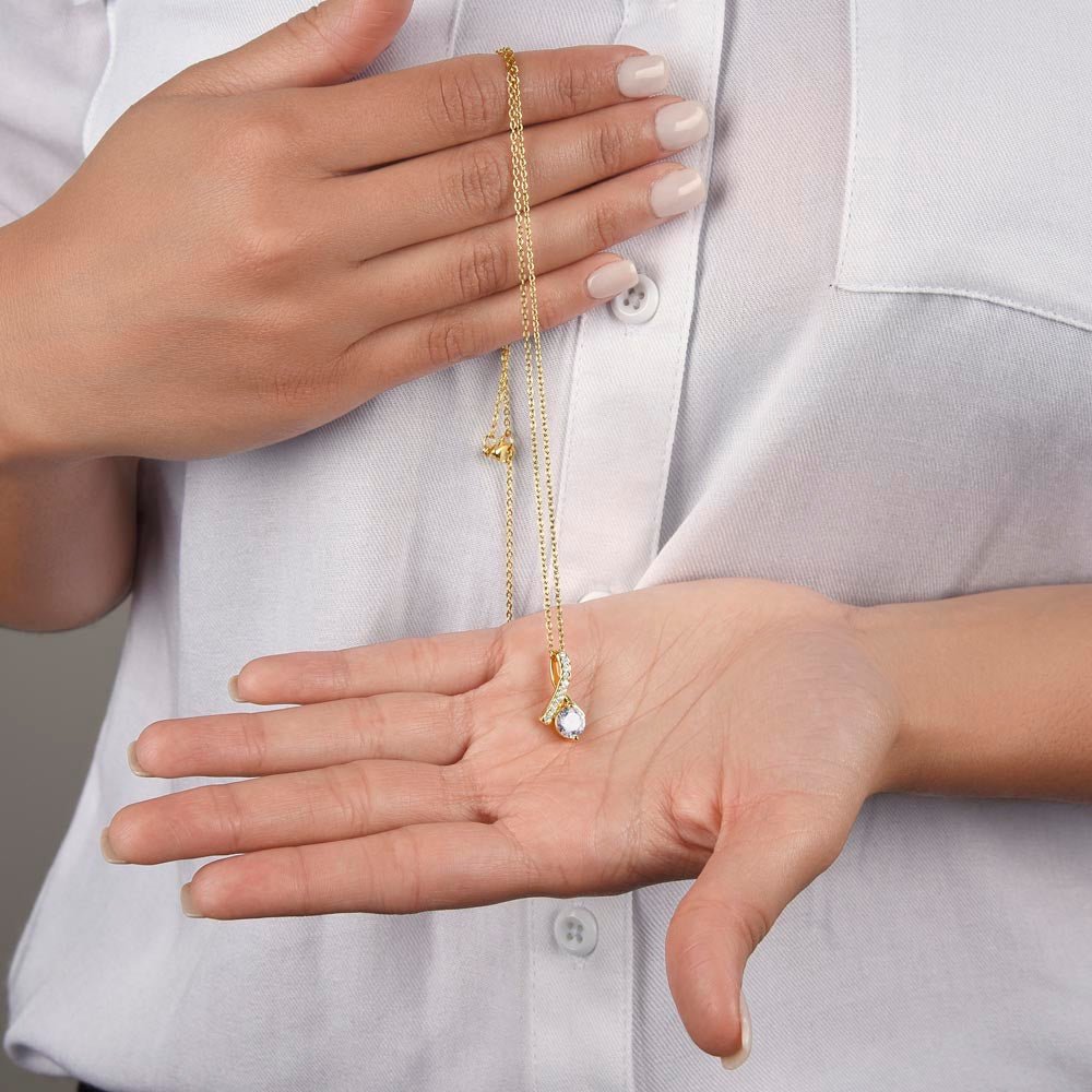 To My Wife "Growing Old Together" Gift- Alluring Beauty Necklace