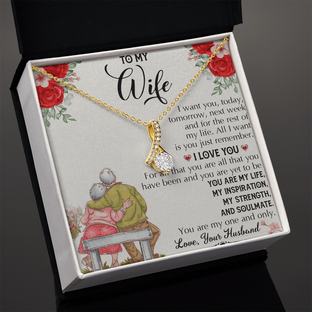 To My Wife "Growing Old Together" Gift- Alluring Beauty Necklace