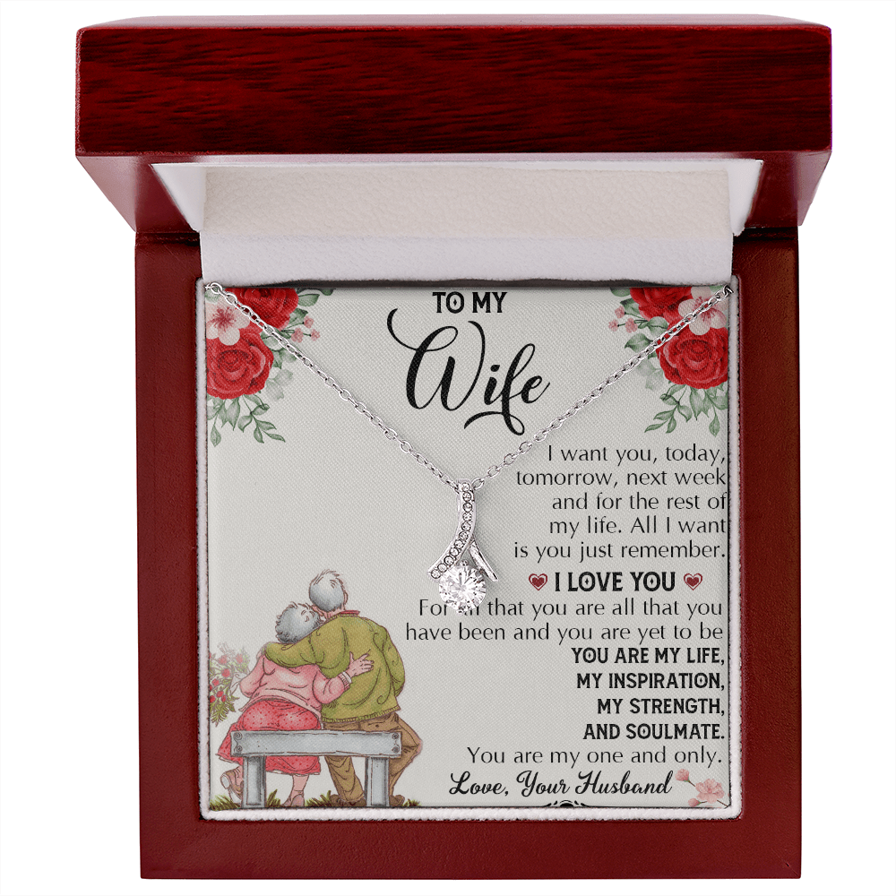To My Wife "Growing Old Together" Gift- Alluring Beauty Necklace