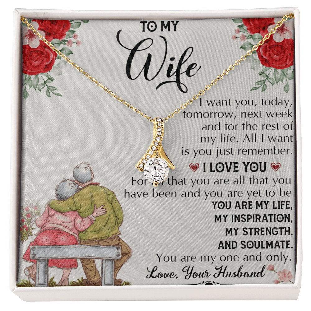 To My Wife "Growing Old Together" Gift- Alluring Beauty Necklace