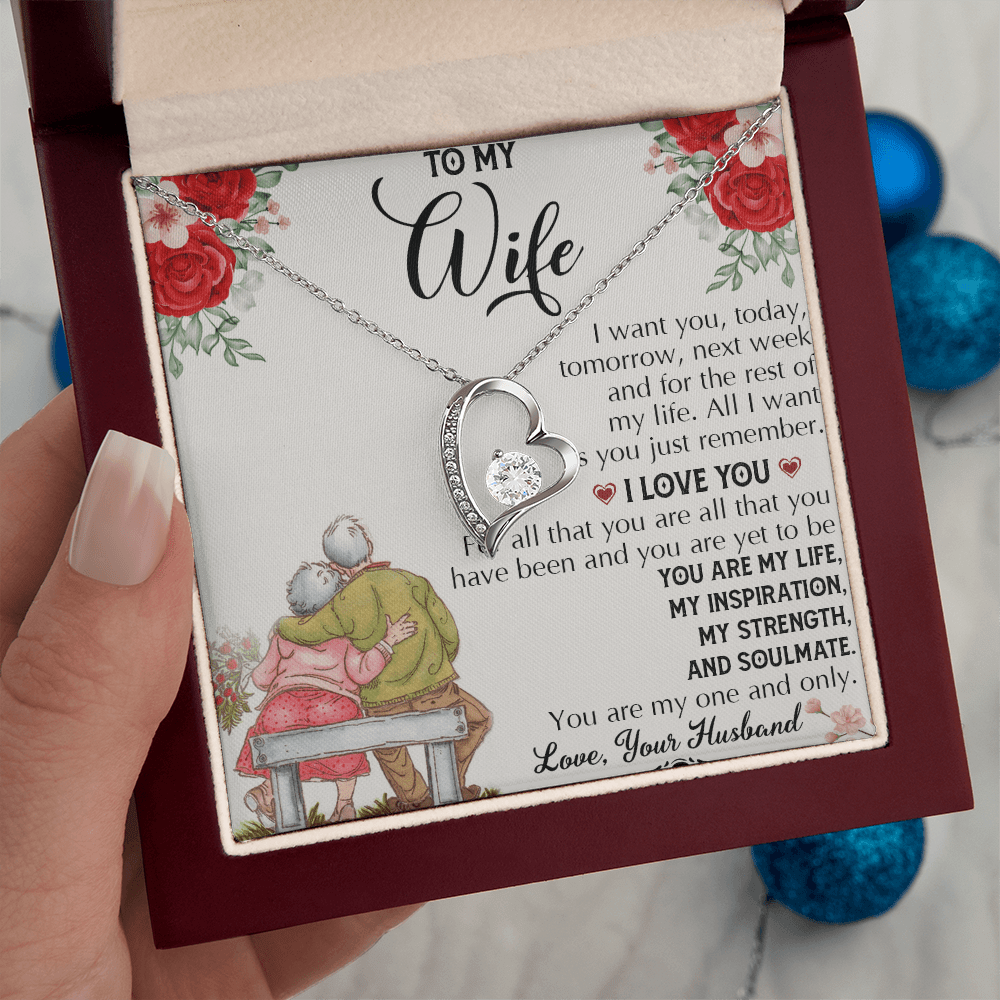 To My Wife "Growing Old Together" Gift- Forever Love Necklace