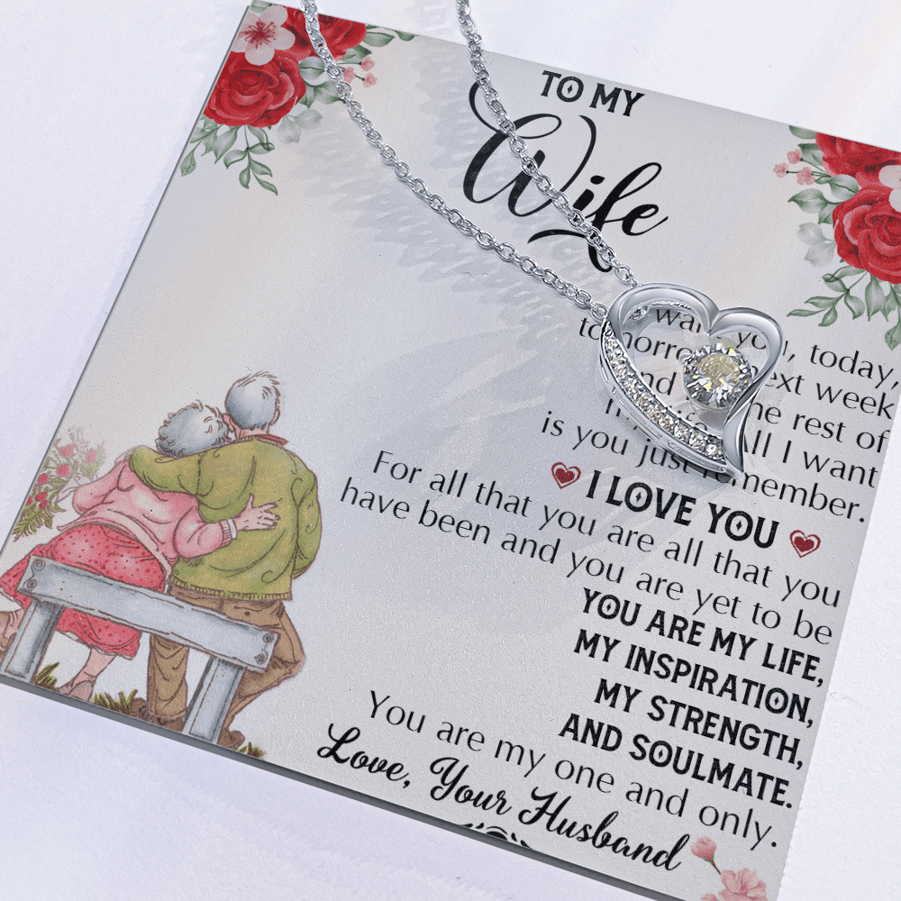 To My Wife "Growing Old Together" Gift- Forever Love Necklace