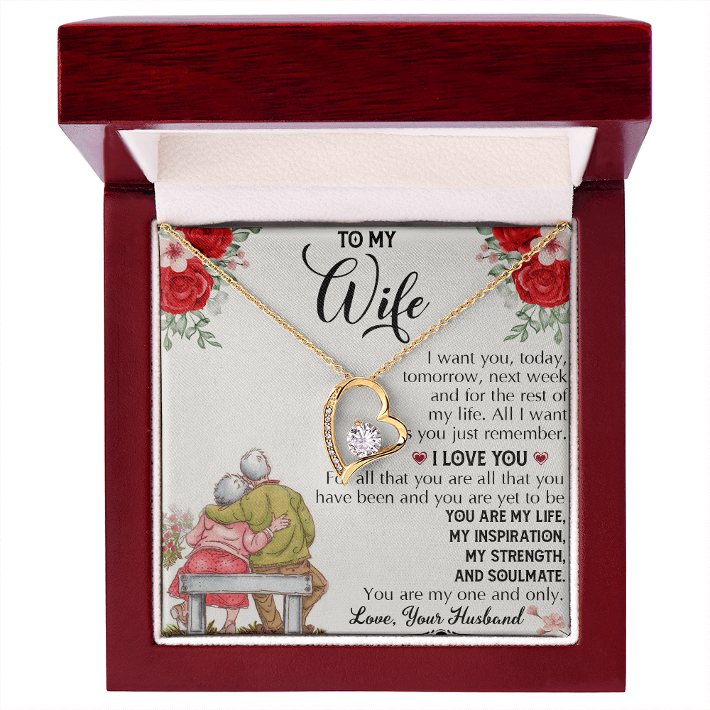 To My Wife "Growing Old Together" Gift- Forever Love Necklace