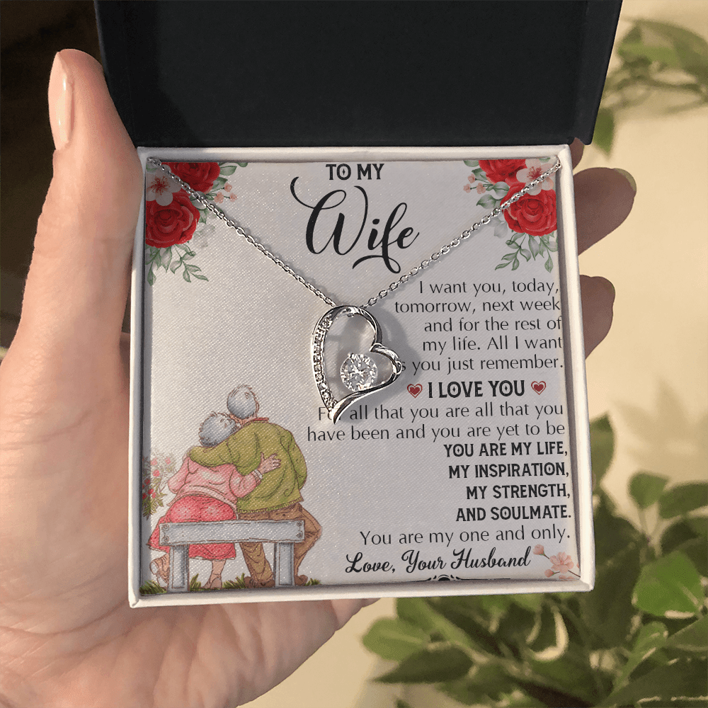 To My Wife "Growing Old Together" Gift- Forever Love Necklace