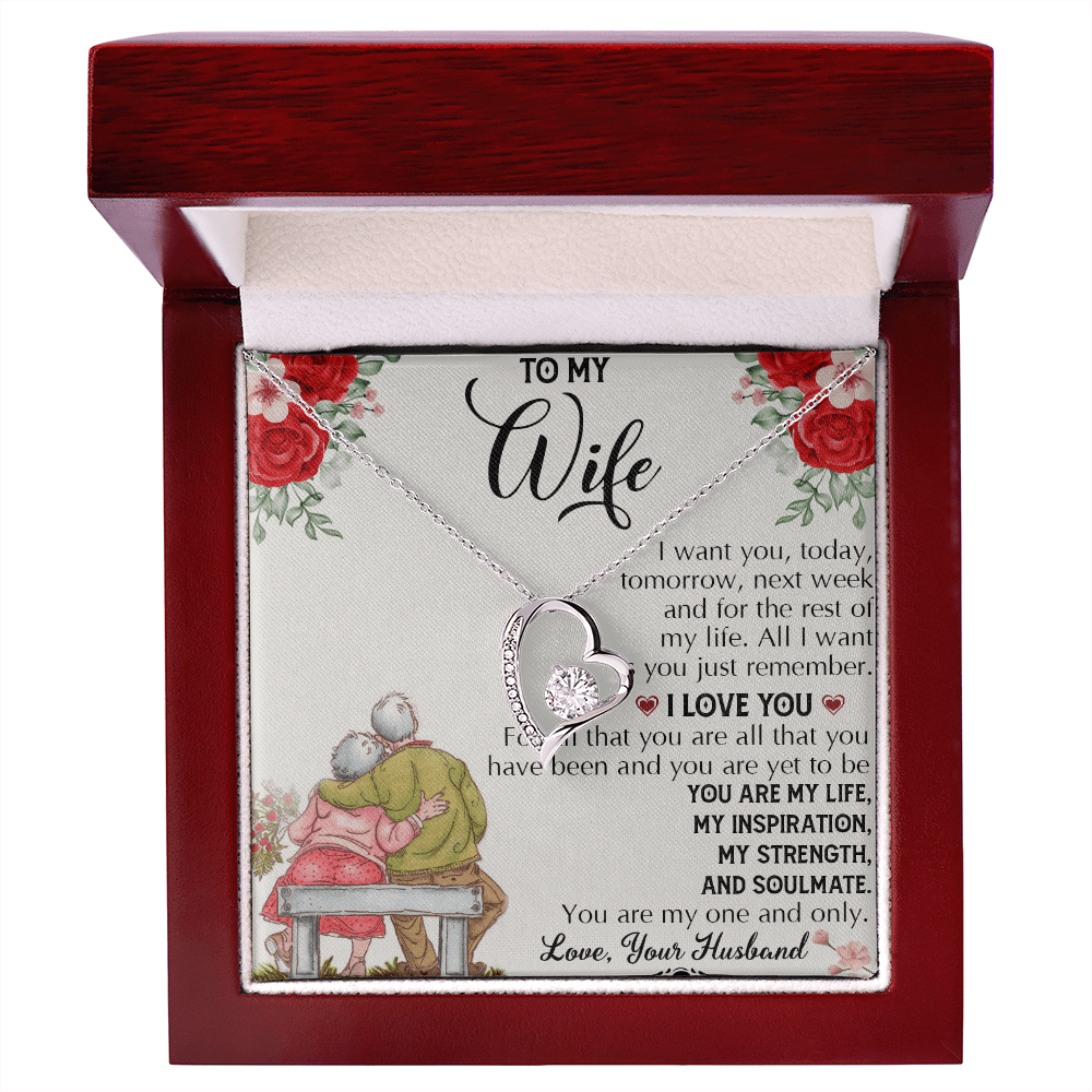 To My Wife "Growing Old Together" Gift- Forever Love Necklace