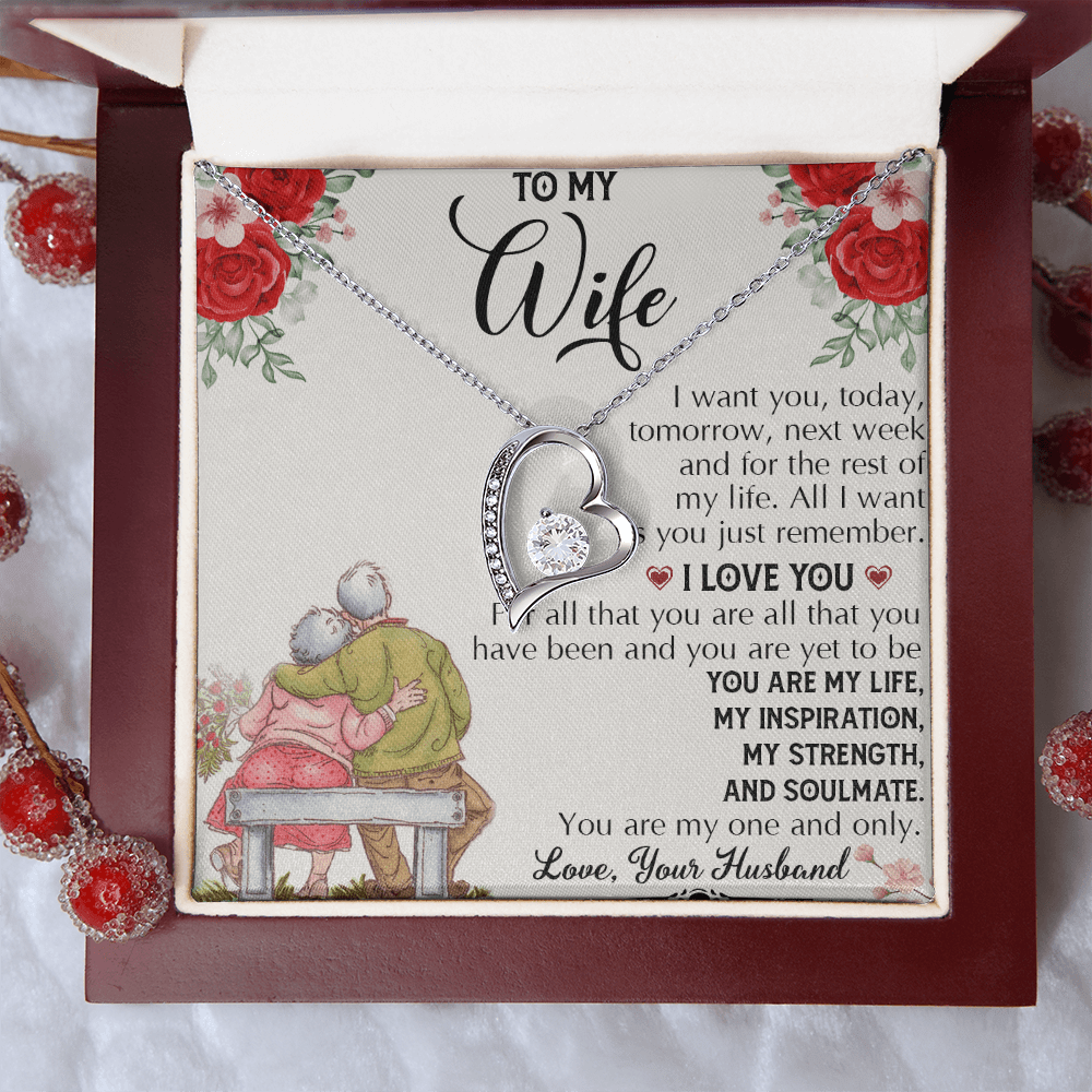 To My Wife "Growing Old Together" Gift- Forever Love Necklace