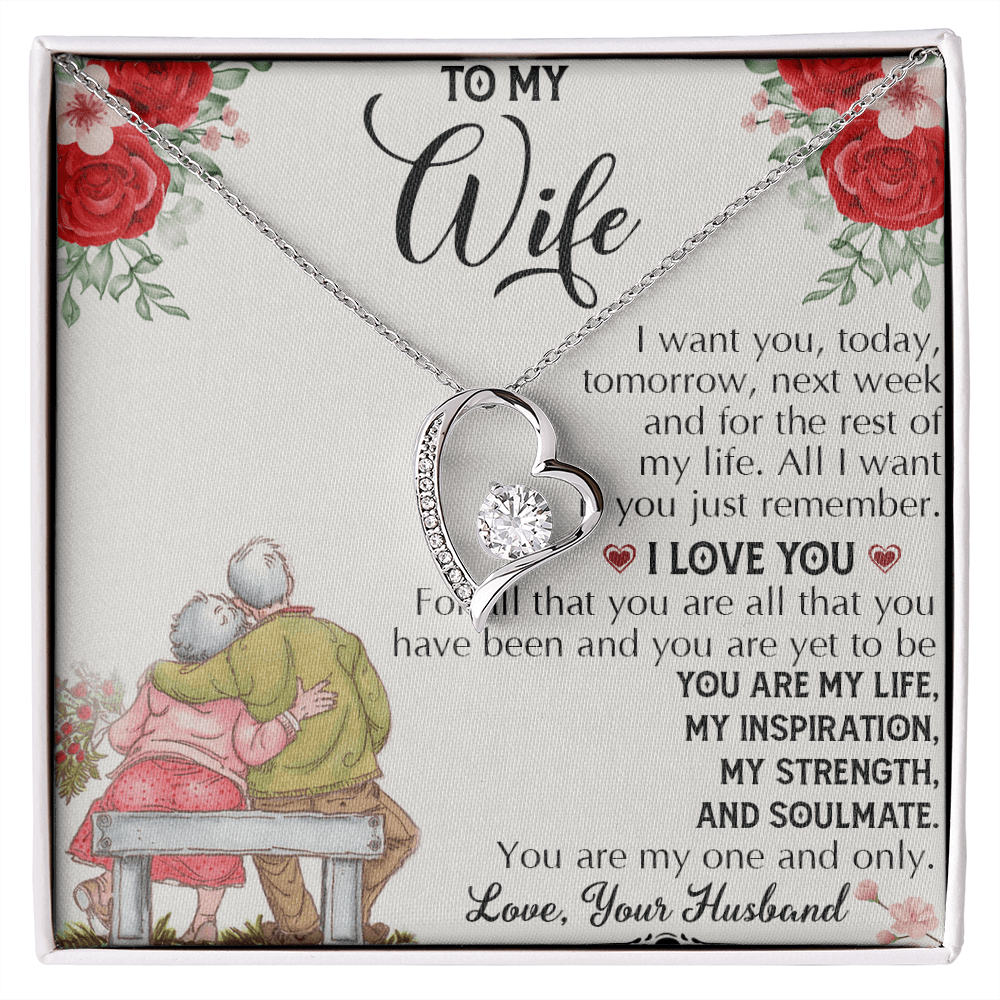 To My Wife "Growing Old Together" Gift- Forever Love Necklace