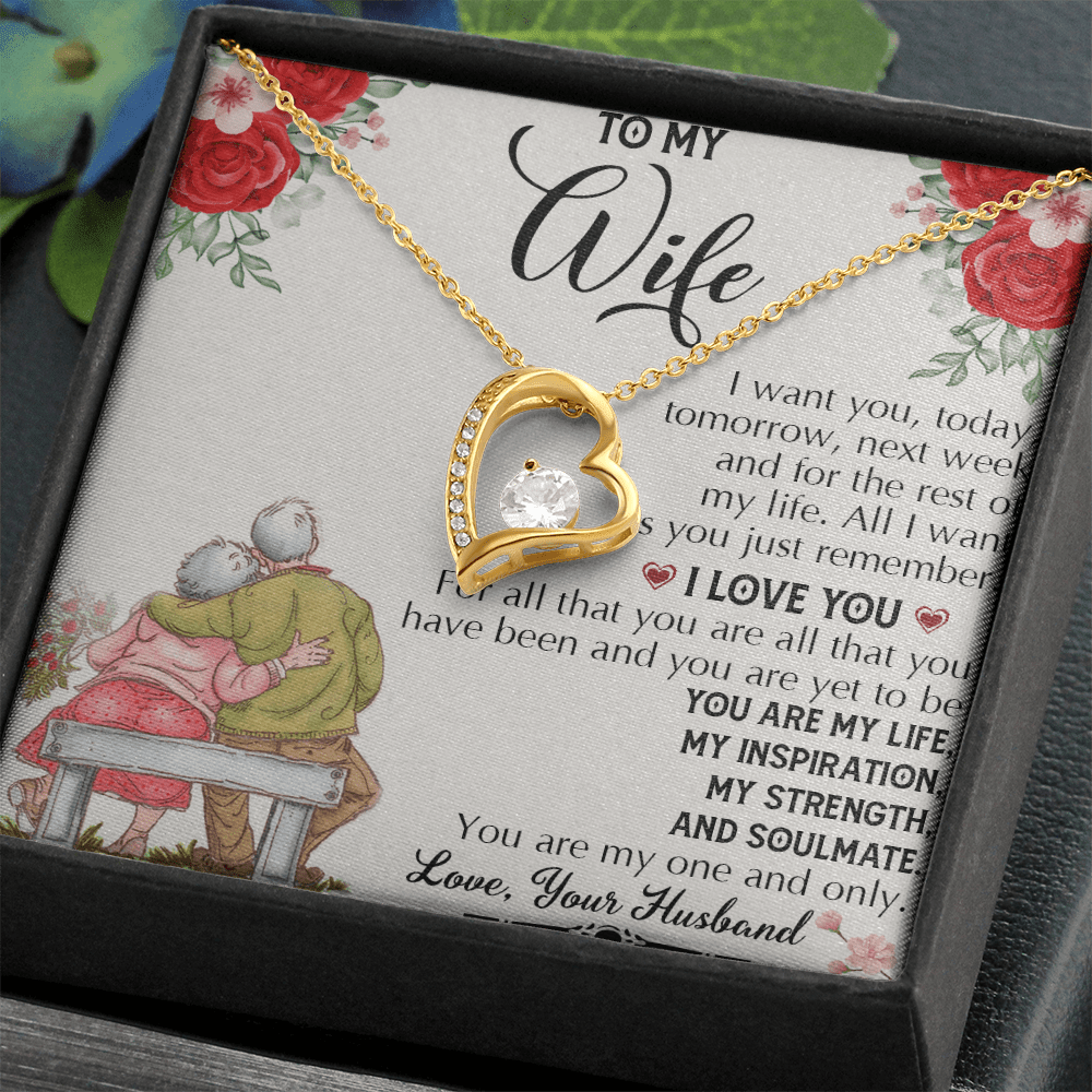 To My Wife "Growing Old Together" Gift- Forever Love Necklace