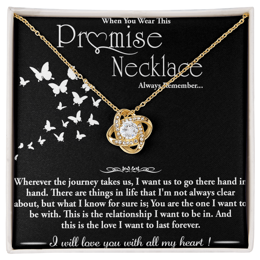 To my Wife - Love Knot Necklace -Hand in Hand