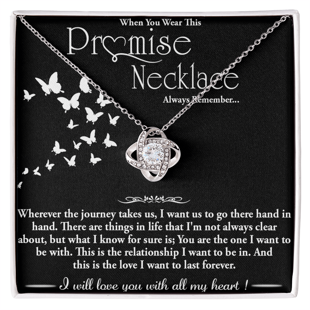 To my Wife - Love Knot Necklace -Hand in Hand