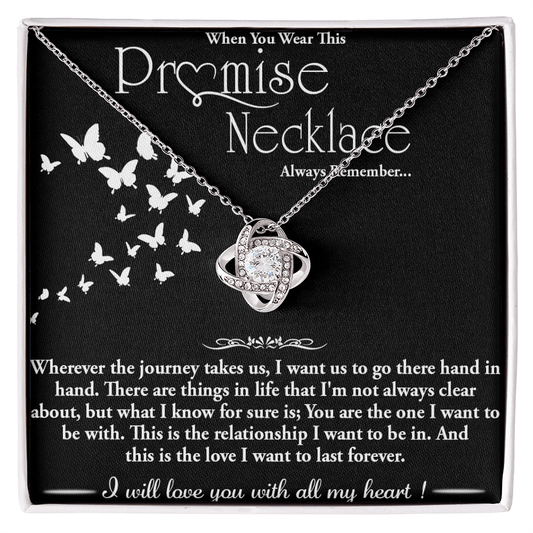 To my Wife - Love Knot Necklace -Hand in Hand