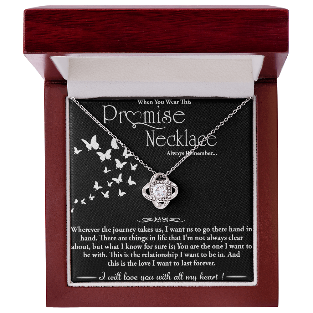 To my Wife - Love Knot Necklace -Hand in Hand