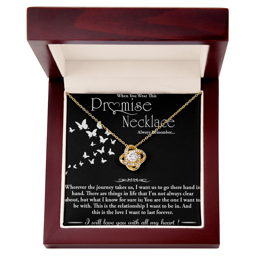 To my Wife - Love Knot Necklace -Hand in Hand