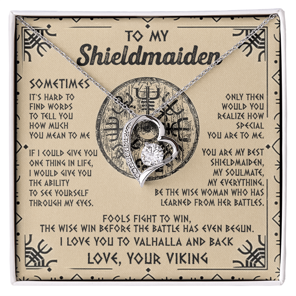 Viking Gift for Your Shieldmaiden-Forever Love Necklace-"My Everything" Shieldmaiden