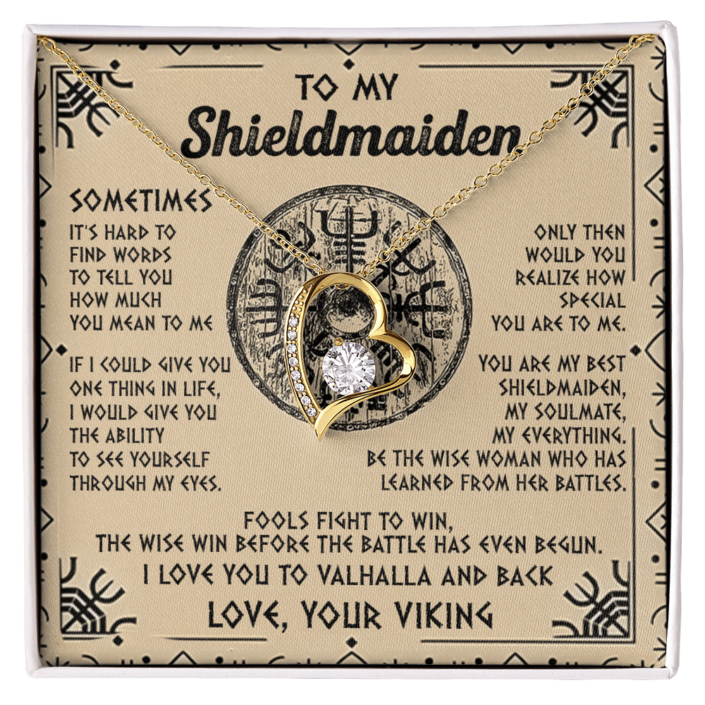 Viking Gift for Your Shieldmaiden-Forever Love Necklace-"My Everything" Shieldmaiden