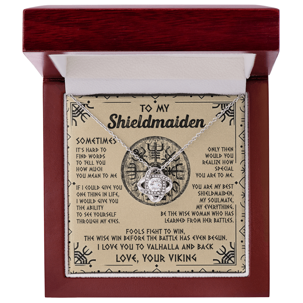 Viking Gift for Your Shieldmaiden-Love Knot Necklace-"My Everything" Shieldmaiden.